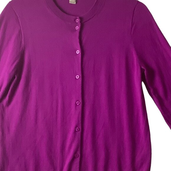 J.Crew The Caryn Cardigan Sweater 100% Cotton Women Medium Purple - Picture 3 of 7